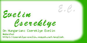 evelin csereklye business card